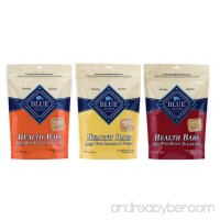 Blue Buffalo Blue Health Bars Natural Baked Dog Biscuits 3 Flavor Variety Bundle: (1) Blue Health Bars Baked With Pumpkin & Cinnamon  (1) Blue Health Bars Baked With Bananas & Yogurt  and (1) Blue Health Bars Baked With Bacon  Egg & Cheese  16 Oz. Ea. (3 B - B00W7X3MSA