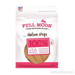 Full Moon All Natural Human Grade Dog Treats Chicken Strips 12.5 Ounce - B00DDYBPK4