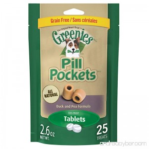 Greenies Allergy Formula Roasted Duck & Pea Pill Pockets Tablet Dog Treats - B003QT1088