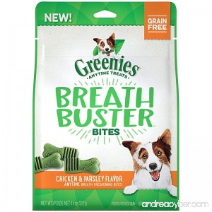 Greenies Breath Buster Bites Chicken & Parsley Flavor Natural Dog Treats for Bad Breath - B072HC1ZYS