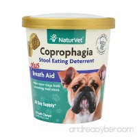 NaturVet Coprophagia Stool Eating Deterrent Plus Breath Aid for Dogs  Soft Chews  Made in USA - B00LFNO5BG