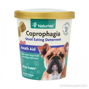 NaturVet Coprophagia Stool Eating Deterrent Plus Breath Aid for Dogs Soft Chews Made in USA - B00LFNO5BG