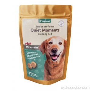 Quiet Moments Calming Aid Soft Chew Supplement for Senior Dogs Reduce Stress and Anxiety with this Veterinarian formulated calming supplement by NaturVet - B008829WC4