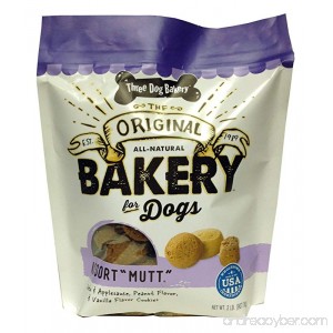 Three Dog Bakery Mutt Assortment Oats Applesauce Peanut & Vanilla Flavor Cookies (1 Pack) 2 lb - B01BMAY5I4