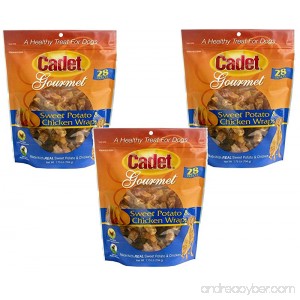 (3 Pack) Cadet Chicken & Sweet Potato Dog Treat Wraps; 28 oz Each - B01M12TXPP