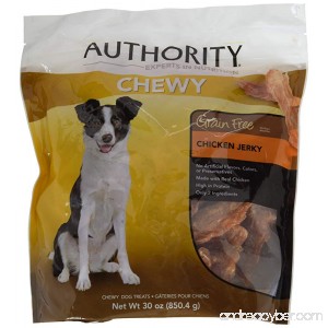 Authority Grain Free Chewy Dog Treats Chicken Jerky 30oz - B01CIXA9R0