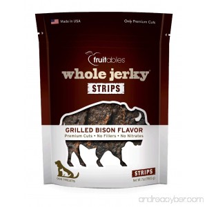 Fruitables Dog Treat 5-Ounces Whole Jerky Grilled Bison Strips - B00ERQB9XA