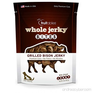 Fruitables Whole Jerky Bites Grilled Bison Dog Treats 5 oz - B01BBVQESI