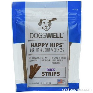 Happy Hips Duck Jerky Strip Dog Treat 5-Ounce - B00I7ZZEVA