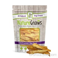 Nature Gnaws Chicken Jerky Strips for Dogs - 100% Premium All-Natural Real Chicken Breast Dog Treats - Delicious & Healthy Snack - Made in USA - 7 oz (25 to 30 pieces) - B07CV1F63V