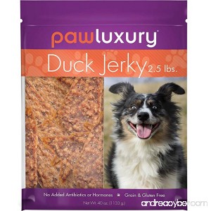Paw Luxury Duck Jerky 2.5lbs No Grain Gluten Antibiotics or Hormones - B0721NJ3Y8