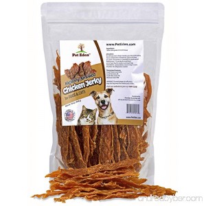 Pet Eden Chicken Jerky Dog Treats Made in USA Only Hickory Smoked 1 lb. of USDA Grade A Chicken Breast Strips. All Natural Healthy Snacks for Dogs. No Preservatives Grain Free - B00ZAK5M3U