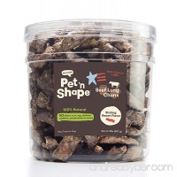 Pet 'n Shape - Made in USA - All Natural Beef Lung CHUNX with Bacon  Peanut Butter or Cheese  Dog Treats - B00VNSHRCC