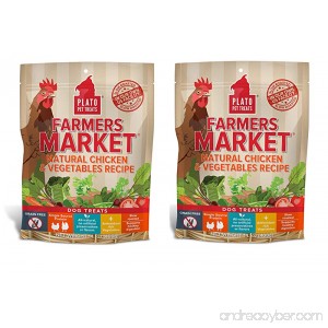 PLATO Dog Treats - Farmers Market Chicken and Vegetables Real Strips - B00Q1WEUDO