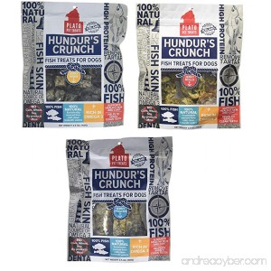 PLATO Dog Treats - Hundur's Crunch Jerky Variety - 3.5 oz (3 pack) - B075H43H1J