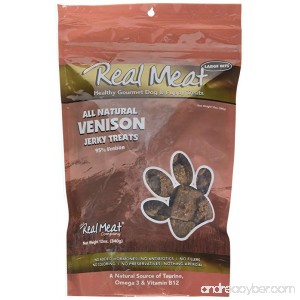 Real Meat Venison Jerky Dog Treats (12 oz) - B000NV9VQA