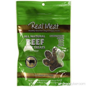 THE REAL MEAT COMPANY 828002 Dog Jerky Beef Treat 4-Ounce - B004UMKAUO