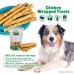 Chicken Wrapped Rawhide Bull Sticks - 98% Fat-Free Dog Treats by Lucky Premium Treats – Made in the USA with Restaurant Quality Chicken - B01LWA5JUV