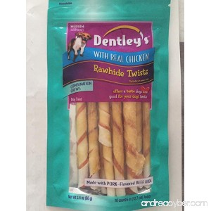 Dentleys Rawhide Twists Medium Dog Treat - Chicken (Chicken) - B0761G67KM