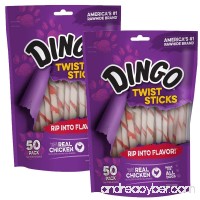 DINGO Twist Treat Sticks - Chicken-Filled Rawhide Chews - B00PPFJA74
