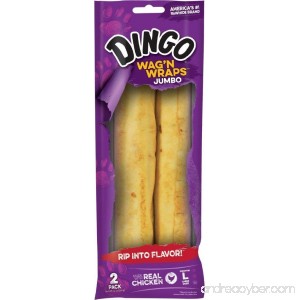 Dingo Wag'n Wraps Slims Rawhide Chews for All Dogs w/Meat Center - B000WEMIFY