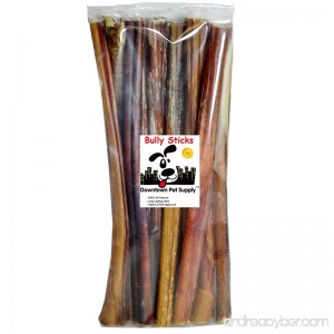 Downtown Pet Supply 12 BULLY STICKS - Large Select Thick - Dog Chew Treats Natural Beef Chews Makes Great Dental Dog Treats (12 inch) - B004MA04LY