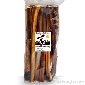 Downtown Pet Supply 12 inch Premium All Natural Beef Bully Sticks JUMBO EXTRA THICK Dog Dental Chew Treats - Grain Free High in Protein Low in Fat - B009Y3LW9C