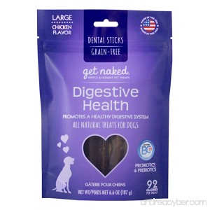 Get Naked Grain Free 1 Pouch 6.6 oz Digestive Health Dental Chew Sticks Large - B06XFXPHR8