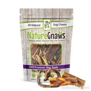 Nature Gnaws 100% Natural Dog Chews - Combo Pack - (4) Braided Bully Stick Bites (4) Porky Pretzels & (4) Jerky Bites (12 total pieces) - Oven-Baked Chew Treats for Small Dogs & Light Chewers - B079JZ1WK2