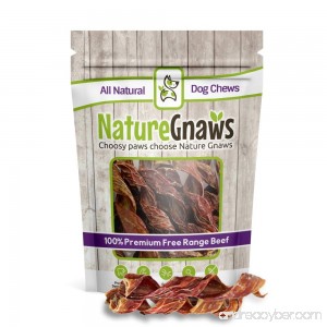Nature Gnaws Beef Jerky Springs 7-8 (12 Pack) - 100% All-Natural Grass-Fed Free-Range Premium Beef Dog Chews - B06XS4TRVD