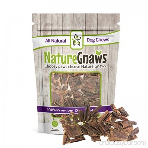 Nature Gnaws Beef Jerky Trail Mix (12 oz) - 100% All-Natural Grass-Fed Free-Range Premium Beef Dog Chews - Great Treat for Smaller Breeds & Light Chewers - Promotes Dental Health - B07CRPNPX2