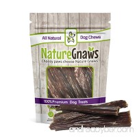 Nature Gnaws Beef Paddywack Jerky Wrap 7-8 (10 Pack) - 100% All Natural Grass-Fed Beef Dog Chews - For Large Dogs & Aggressive Chewers - B07DVTCQ19