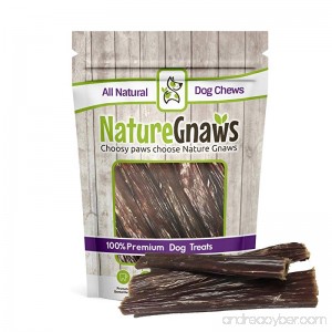 Nature Gnaws Beef Paddywack Jerky Wrap 7-8 (10 Pack) - 100% All Natural Grass-Fed Beef Dog Chews - For Large Dogs & Aggressive Chewers - B07DVTCQ19