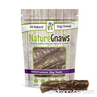 Nature Gnaws Beef Trachea Jerky Wrap 5-6" (5 Pack) - 100% All Natural Grass Fed Premium Beef Dog Chews - B07FGDC69Z