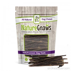 Nature Gnaws Extra Thin Pork Bully Sticks 5-6 (50 Pack) - 100% All-Natural Premium Dog Chews - For Small Breeds & Light Chewers - B075VFP2BK