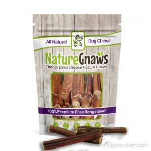 Nature Gnaws Jumbo XL Thick Bully Sticks (6 Pack) - 100% All Natural Grass-Fed Free-Range Premium Beef Dog Chews - Our Longest Lasting Bully Stick for Large Breeds & Aggressive Chewers - B06XB6XZWD