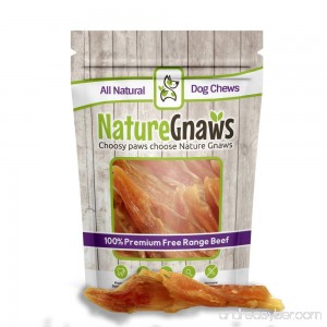 Nature Gnaws Tendon Chews - 100% All Natural Grass Fed Premium Beef Dog Chews - Chondroitin for Healthy Joints & Ligaments - B01N1EXHP7