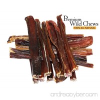 Premium Wild Chews  6" Steer Sticks 15 Pack.- Made in the USA - All Natural - Junior Bully Sticks - B073X84Q5C