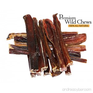 Premium Wild Chews 6 Steer Sticks 15 Pack.- Made in the USA - All Natural - Junior Bully Sticks - B073X84Q5C