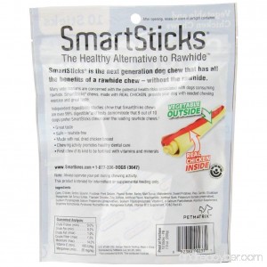 SmartBones SmartSticks Peanut Butter Dog Chews 10 Count (2 Pack) - B0130P23EW