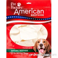 Pet Factory American Beefhide Chews 28322 Rawhide Natural Flavor Chips for Dogs. American Beefhide is a Great Natural Source for Protein and Assists in Dental Health. Large 22 Ounce Resealable Package - B07DBTC8CT