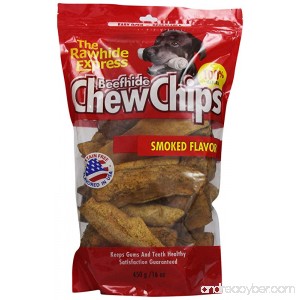 The Rawhide Express Beefhide Chew Chips Hickory Flavored 1 Pound Bag (Makes a Great Reward or Treat) - B0018CFOZU
