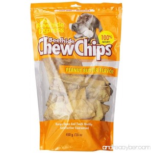 The Rawhide Express Beefhide Chew Chips Peanut Butter Flavored (Great Reward or Treat) 2 LB - B00N42IRJC