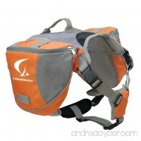 Columbustore Outdoor Adjustable Dog Saddle Bag Large Capacity Dog Backpack with Reflective Stripe (Orange  Large) - B00TI1143Y