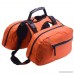 Dog Backpack Adjustable Saddlebag - Pack for Hiking Camping Travel Outdoor Orange Medium - B01AXEN7W0