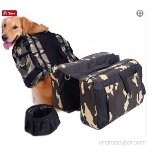 Dog Oxford Saddlebag for Hiking and Backpack for Middle and Large Size Dog - B0798DH37W