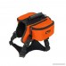 Paw Essentials Adjustable Saddle Bag Dog Backpack Carrier with Harness for Medium to Large Dogs for Traveling Hiking and Camping (Orange Large - neck:19.5 - 27.5in chest:27.5 - 38.5inches) - B072YNJZ24