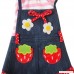 Puppy Girl Denim Dress Lotus.flower Cute Strawberry Bunny Little Pet Dog Hoodie Skirt Warm Clothes - B075MCSRZW