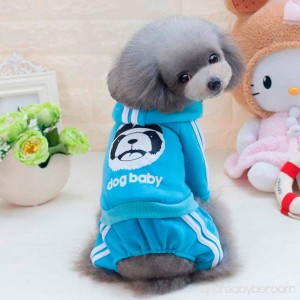 Puppy Thick Coat Lotus.flower Little Pet Dog Lovely Fleece Hoodie Clothing Autumn Winter Warm Clothes Costume - B075MH88MW