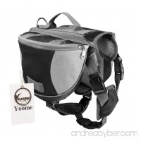 Yoome for Dog Backpack Bagpacks Pack Back Adjustable Saddlebag Hiking Training Travel Waterproof Style with Reflective Strip Accessory - B07CYZWGMF